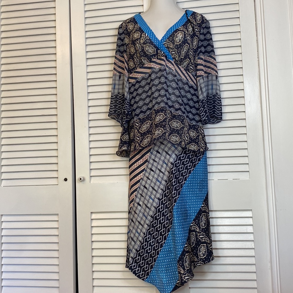 Patchwork boho two piece skirt and blouse
